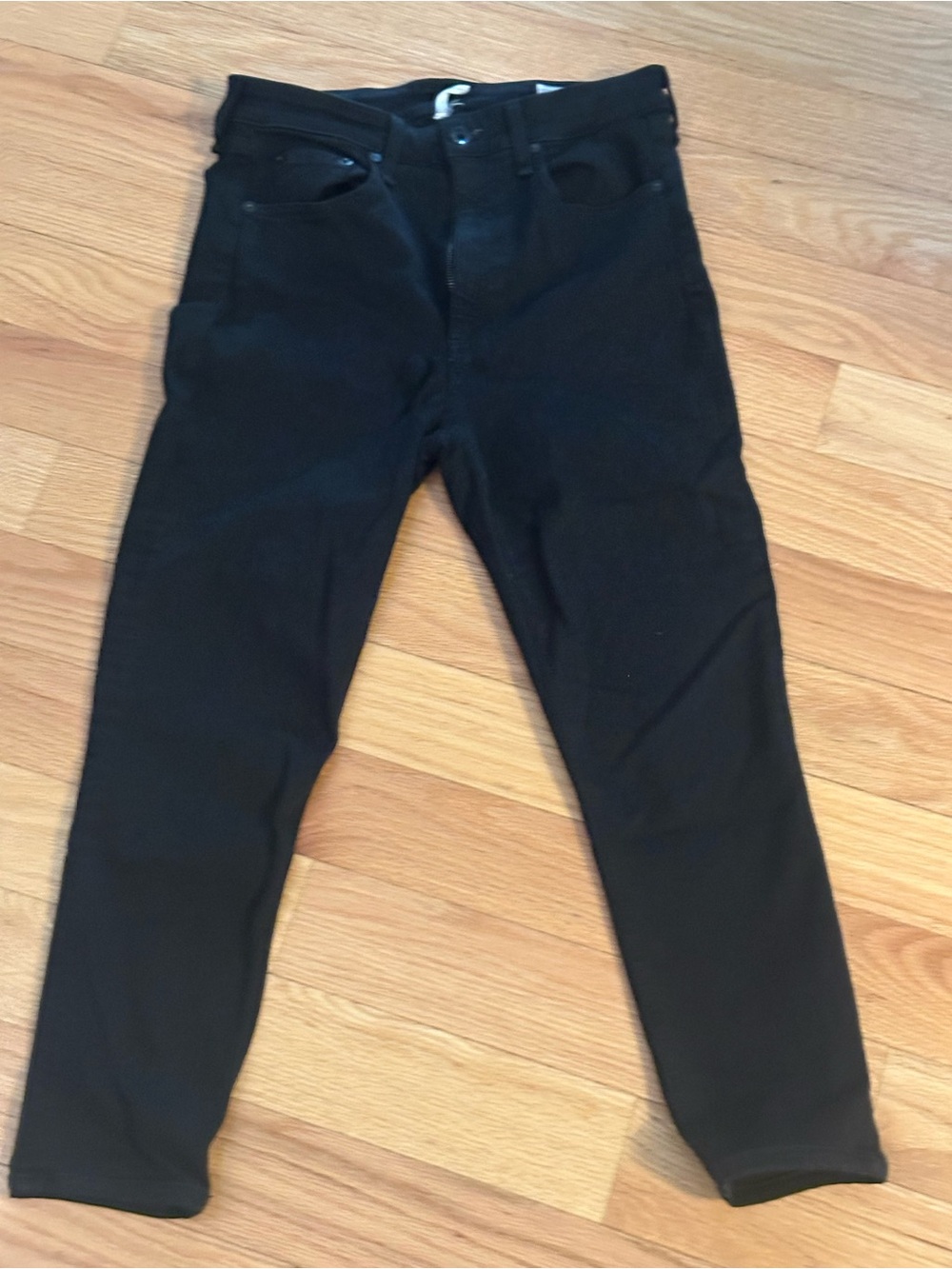 rag & bone Women’s High Rise Ankle Skinny Black Jeans
